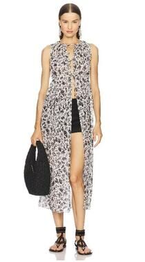 Ulla Johnson NWT $420 Marlen Dress Coverup White Gardenia Sheer Midi Sz Medium